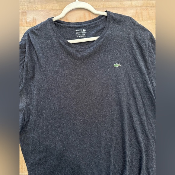 Lacoste men’s dark grey crewneck tee shirt top - Picture 7 of 9